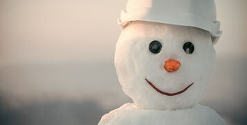 Snowman,Builder,In,Helmet.,Happy,Holiday,And,Celebration.,Christmas,Or