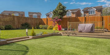 A,Newly,Completed,And,Replanted,Landscaped,Garden,With,Mixure,Of