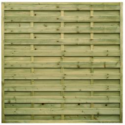 Milano Straight Top Fence Panel - Horizontal Slats