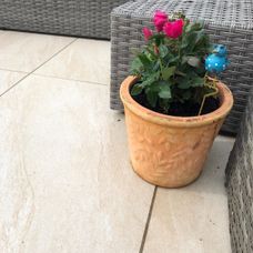 Limestone Ivory - Porcelain Paving alternative