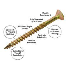 Spectre Woodscrew Yellow Zinc alternative