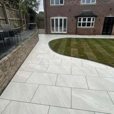 Crossover White - Porcelain Paving alternative