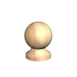 Ball &amp; Collar Post Finial (Treated)