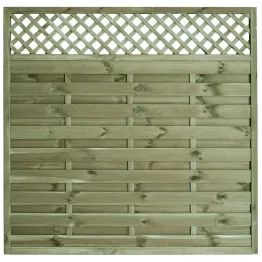 Ufford Straight Top Fence Panel - With 50mm Trellis