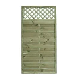 Ufford Straight Top Garden Gate - With 50mm Trellis