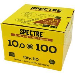 Spectre Advanced Coach Screws Yellow Zinc alternative