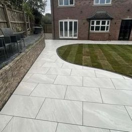 Crossover White - Porcelain Paving alternative